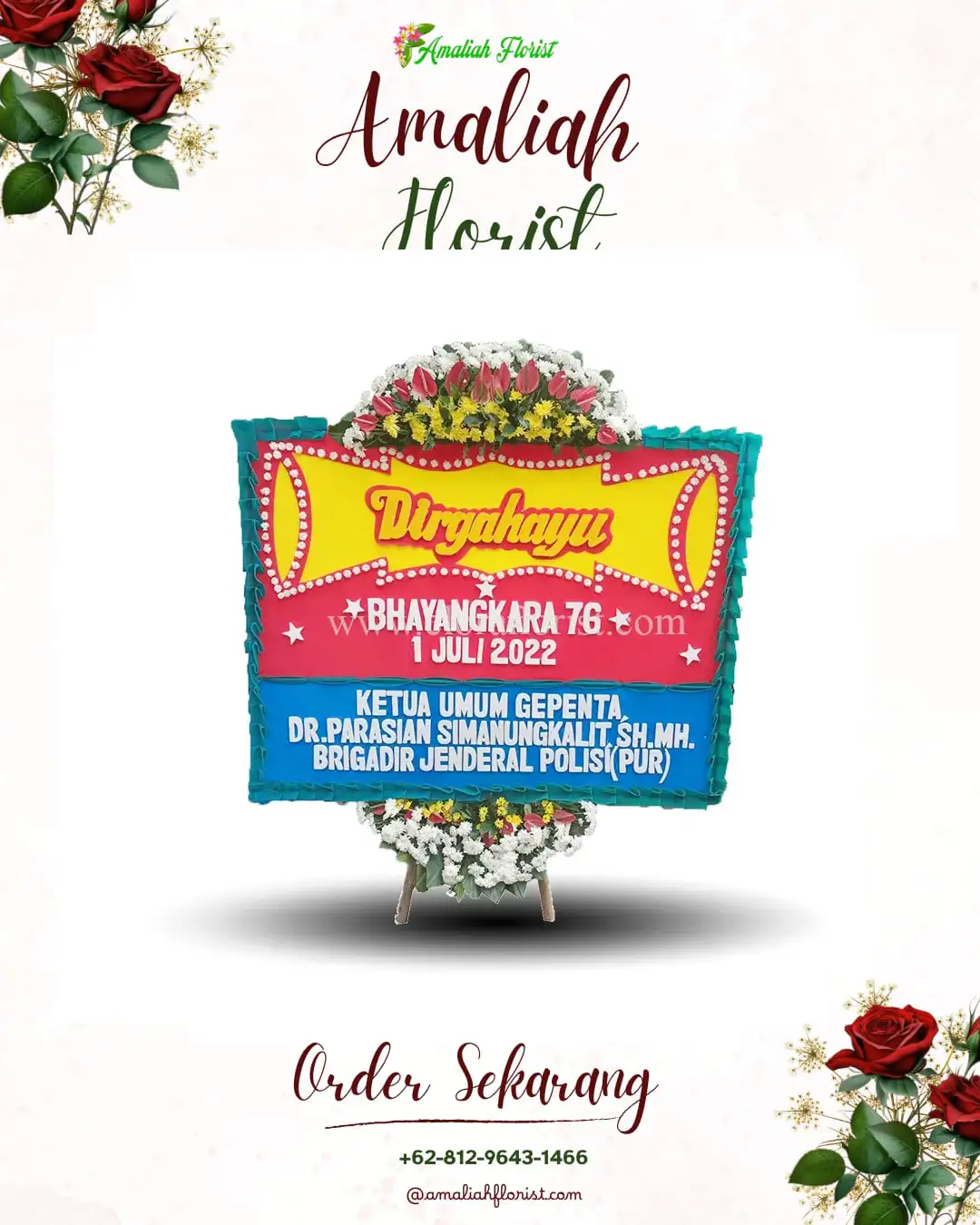 Papan Bunga HUT Ulang Tahun Manokwari Selatan